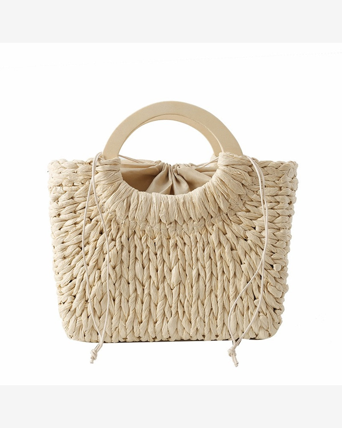 Bolso capri rafia trenzada asas
madera