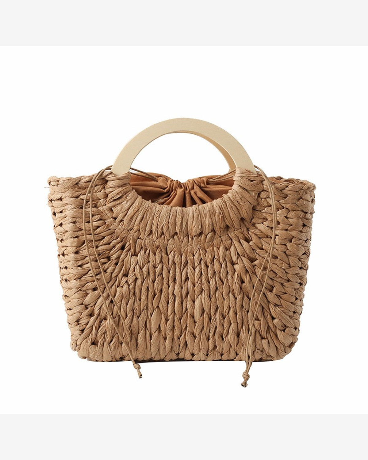 Bolso capri rafia trenzada asas
madera